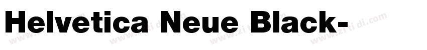 Helvetica Neue Black字体转换